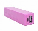 CARGADOR PORTATIL USB C/CABLE 2200MA ROSADO