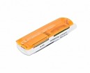 LECTOR USB P/MEMORIAS UNIVERSAL NARANJA