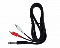 CABLE AUDIO 2 PLUG RCA X 1 PLUG 6.3 ST 1.8MT S-GRU
