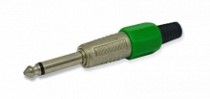 PLUG 6.3 MONO METALICO TIPO CANON VERDE
