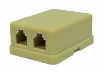CAJA DE TELEFONO DOBLE DE 4 HILOS RJ-11
