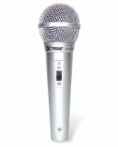 MICROFONO PLASTICO PLATEADO