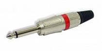 PLUG 6.3 MONO METALICO ROJO CALIDAD