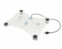 VENTILADOR P/LAPTOP TRASNPARENTE C/LUZ AZUL