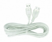 CABLE USB HEMBRA X USB MACHO TRANSP. 1.5MT