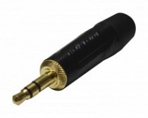 PLUG 3.5 STEREO METALICO NEGRO-DORADO