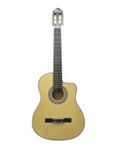 GUITARRA ELECTROCLASICA 39 NATURAL CON ESTUCHE Y CUERDAS