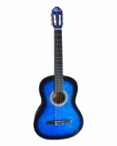GUITARRA CLASICA 39 AZUL SUNBURST CON ESTUCHE Y CUERDAS