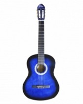 GUITARRA CLASICA 39 AZUL SUNBURST CON ESTCHE Y CUERDAS