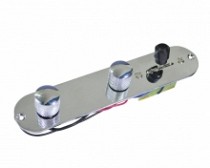 PLACA CON PERILLAS P/GUIT. FENDER TELEC. CROMADO