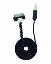 CABLE USB MACHO X PLUG IP4/IPAD/IPPOD NEGRO 1MT