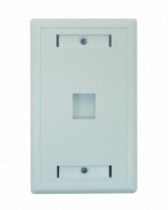 PLACA DE PARED P/ 1 JACK RJ-45 KEYSTONE BLANCO
