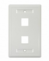 PLACA DE PARED P/ 2 JACK RJ-45 KEYSTONE BLANCO