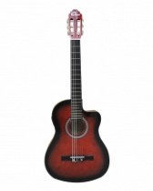 GUITARRA ELECTROCLAS. 39 PLYW. ROJO C/EST. Y CUER.