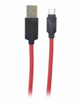 CABLE USB MACHO X MICRO USB REFORZADO ROJO 1MT