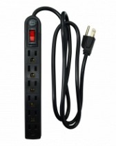 REGLETA 6 TOMAS 1.5MT NEGRO