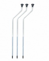 SOPORTE P/TOM DE PISO PLATEADO X 3PCS