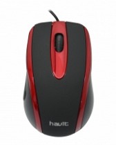 MOUSE OPTICO USB C/SCROLL NEGRO-ROJO