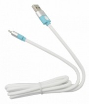 CABLE USB MACHO X LIGHTNING IP6/IP7/IPAD BLANCO 1MT