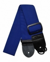 CORREA P/GUITARRA NYLON CON TERMINADO DE CUERO AZUL
