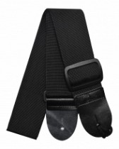 CORREA P/GUITARRA NYLON CON TERMINADO DE CUERO NEGRO