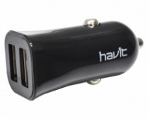 ADAPTADOR INTEL. P/CARRO 5V-2.1A C/2 USB NEGRO