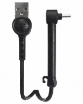CABLE USB MACHO X TIPO C C/SOPORTE NEGRO 1MT