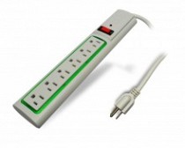 REGLETA 6 TOMAS C/SUPRESOR VOLTAGE/BLANCO 1.8MT