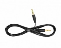 CABLE AUDIO 1 PLUG 3.5 ST X LADO PLANO NEGRO 1.5MT