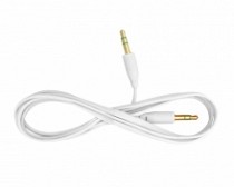 CABLE AUDIO 1 PLUG 3.5 ST X LADO PLANO BLANCO 1.5MT