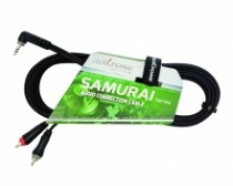 CABLE DISCMAN 2 PLUG RCA X 1 PLUG 3.5 ST(L) 6MT