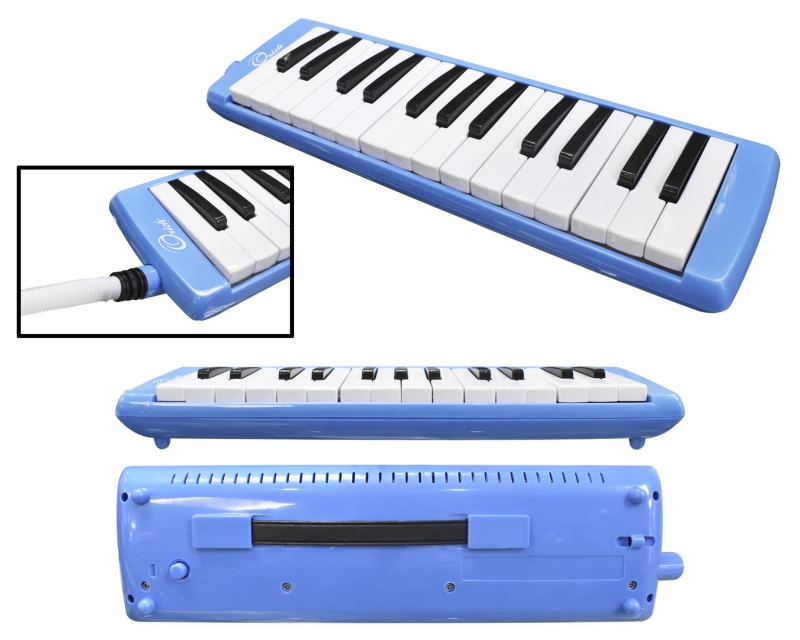 perfk Plástico Azul 13 Teclas Piano Melodica Estudiantes Niños Instrumentos Educativos 