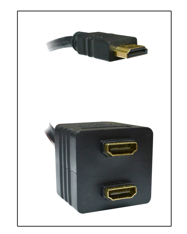 Velasco Sonido y Electrónica CABLE HDMI "Y" 1 MACHO X 2 HEMBRA CALIDAD